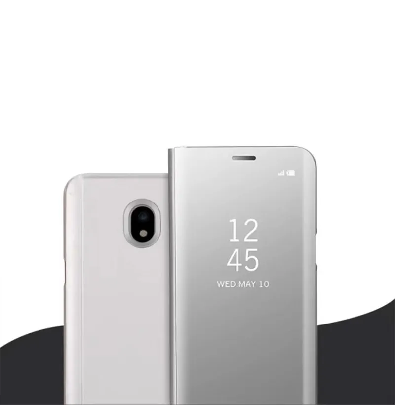 Для Samsung Galaxy J3 J5 J7 2017J6 J8 2018 Prime Plus Nxt Роскошный прозрачный зеркальный кожаный