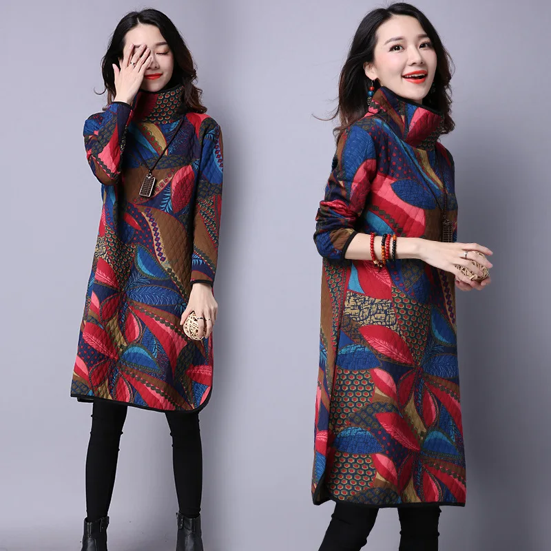 Осень зима 2017 платья для беременных с длинным рукавом серые богемные Свободные