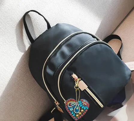 5 шт. Набор для изготовления брелоков с полным специальным формой алмазной таблицей, рисунком куклы сердце-картинка, мультяшным брелком Крестик, девушкой для сумки, ювелирным брелком.