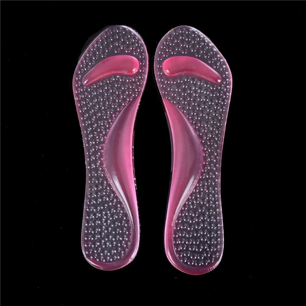 1 Pair Women Comfortable Silicone Gel Pads Shoes Insole Transparent Pad Non-Slip Arch Heel Cushion Support | Обувь