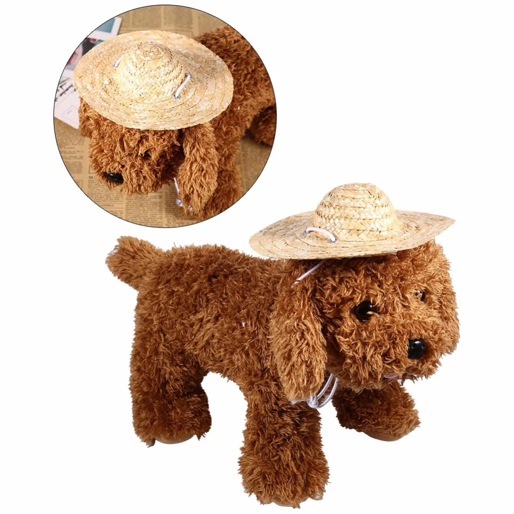 Соломенная шапочка ручной работы для собак домашних животных кошек Гавайский