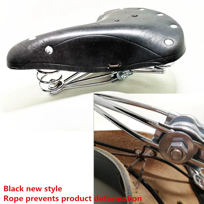 TDX4 Black new style TDX-4,, винтажное велосипедное седло 2628 из натуральной кожи, старое стильное Велосипедное весеннее седло из натуральной кожи, автомобильное сиденье - Цвет: TDX4 Black new style