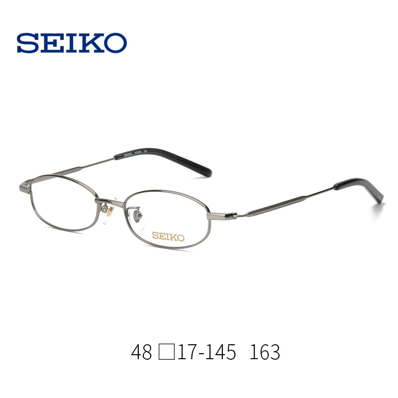 163 Gray SEIKO титановые очки для глаз, оправа для мужчин, маленькие близорукие очки, очки для близорукости, мужские Оптические очки, оправа H03086 - Цвет оправы: 163 Gray