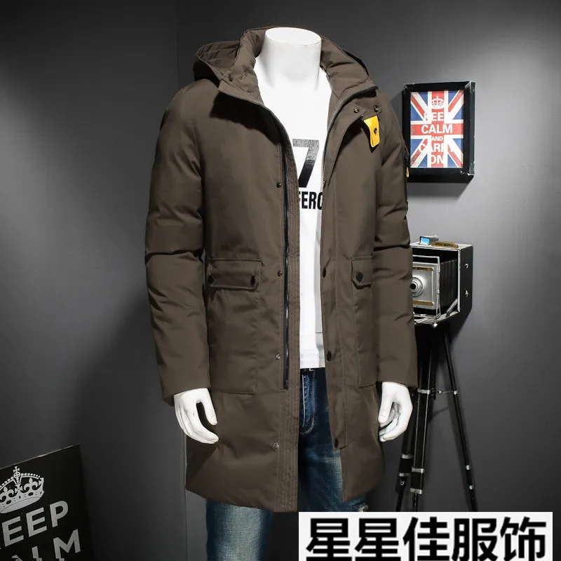 10XL 9XL 8XL 6XL 5XL 2018 зимнее мужское длинное пальто с изысканным карманом на руку
