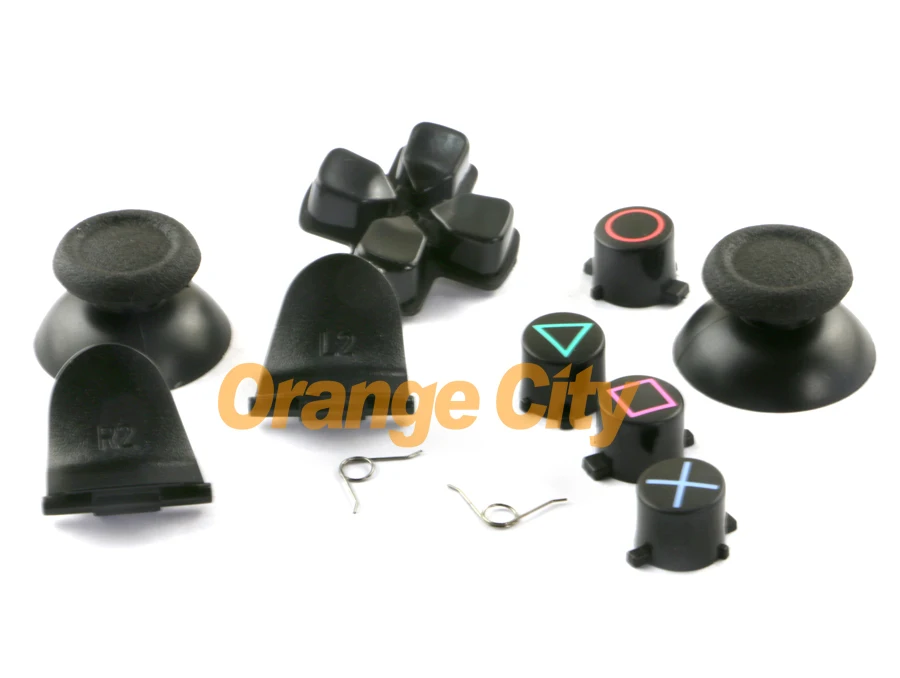 ChengChengDianWan 10 компл./лот черный 3D аналоговый джойстик кепки L2 R2 L1 R1 с пружинным D-pad