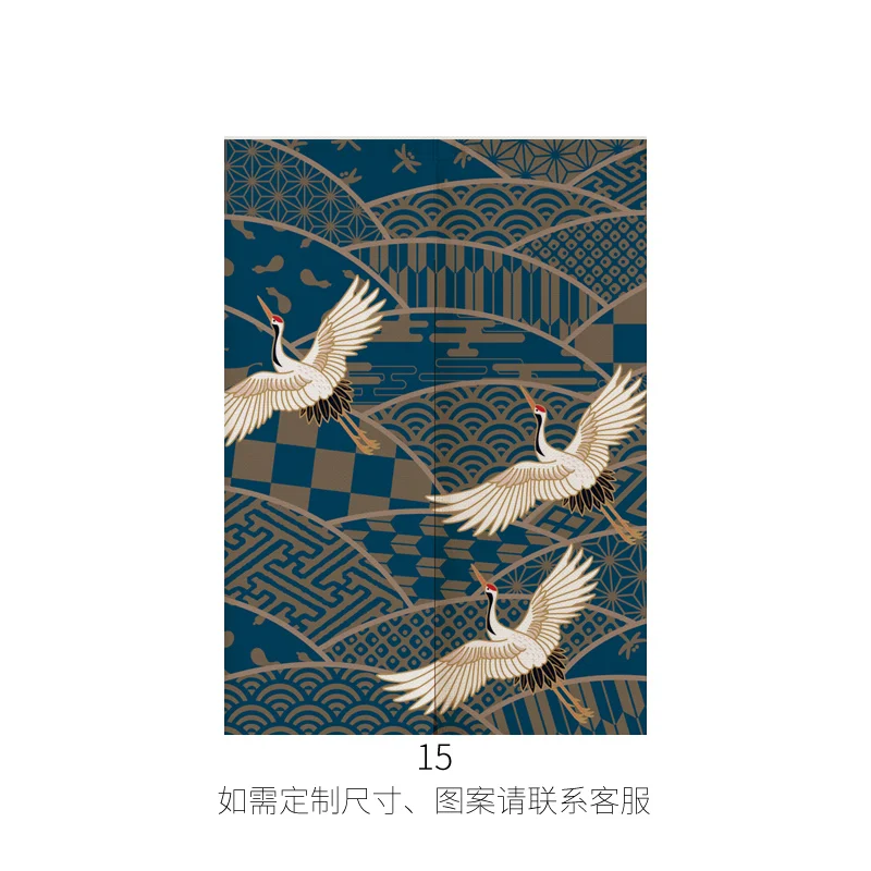 15 Японский Ukiyo-e льняной дверной занавес Норен шторы для спальни, кухни домашний вход украшения настраиваемый занавес - Цвет: 15