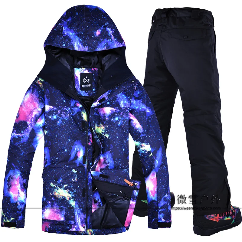 2019 SMN Men Ski Suit Skiing Jacket Pant Windproof Waterproof Thermal Breathable Outdoor Sport Wear Snowboard Male Coat Trouser | Спорт и