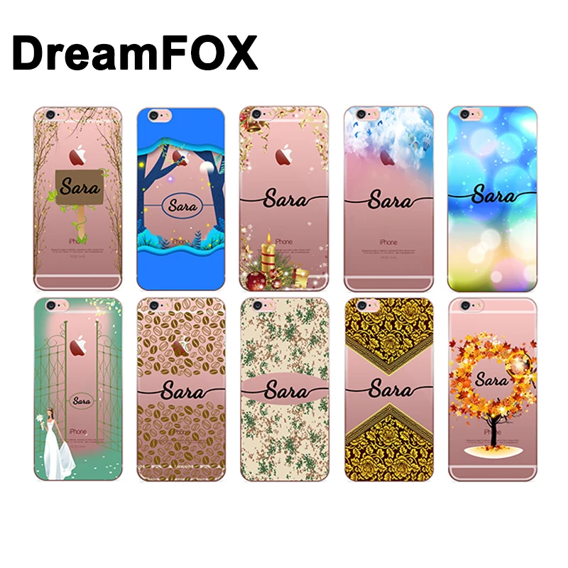 Пользовательские DIY Имя Прозрачный мягкий силиконовый чехол для iPhone 11 Pro X XR XS Max 5 5S