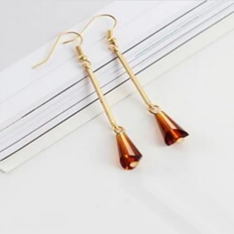 2021 новые ювелирные изделия темперамент супе кристалл капли воды геометрические