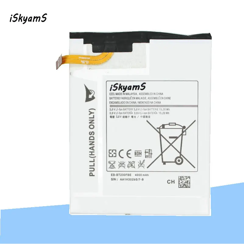 1x4000 мА/ч EB BT230FBE запасная батарея для SamSung Galaxy Tab 4 7 0 &quotУголок T230 T231 T235 SM
