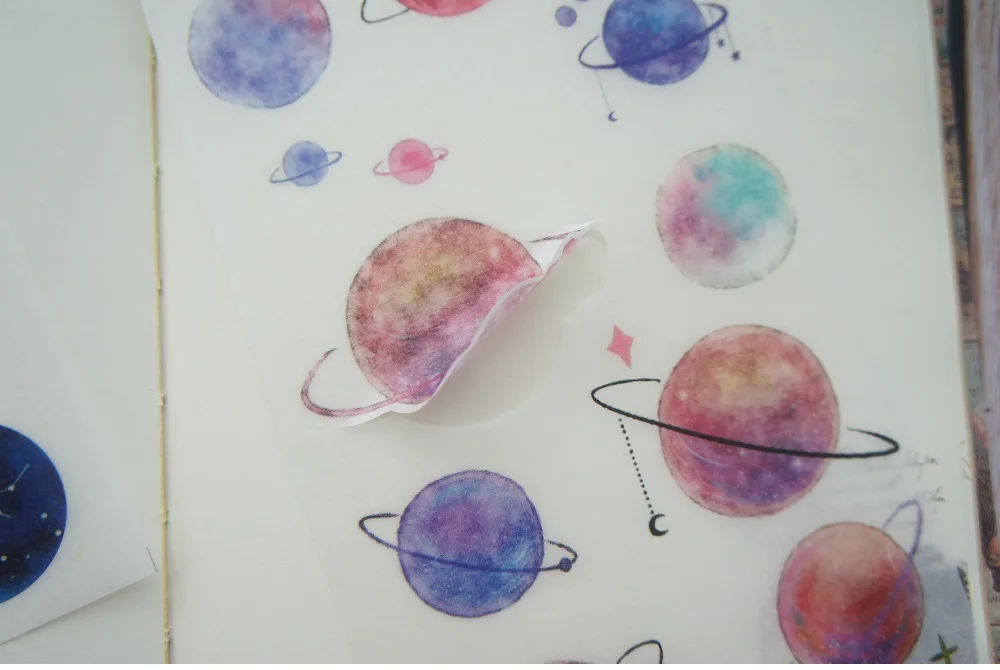 DIY 3 Sheets Star Constellation Washi Paper Sticker As Scrapbooking Decoration Gift Packing Label Decoration Use