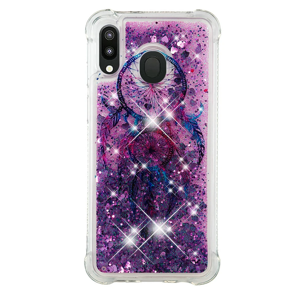 Color Drops Chimes Блестками Жидкий чехол для samsung Galaxy M20 M10 A10 S10E S10 S9 J4 J6 плюс A7 A750 J400 J600 Note 9 зыбучие пески чехол - Цвет: Color Drops Chimes