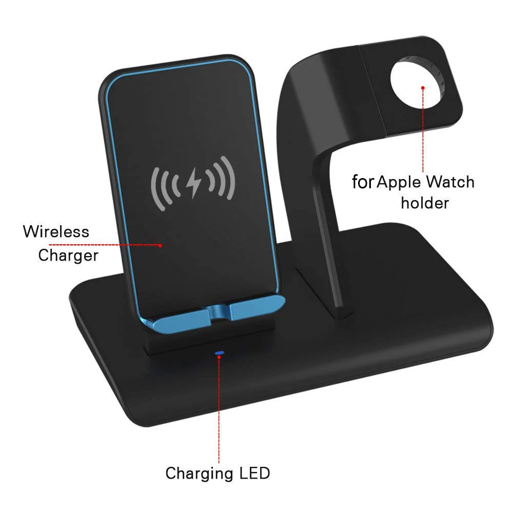 Беспроводное зарядное устройство FDGAO для Apple Watch подставка 2 в 1 iPhone 11 Pro XS XR X 8