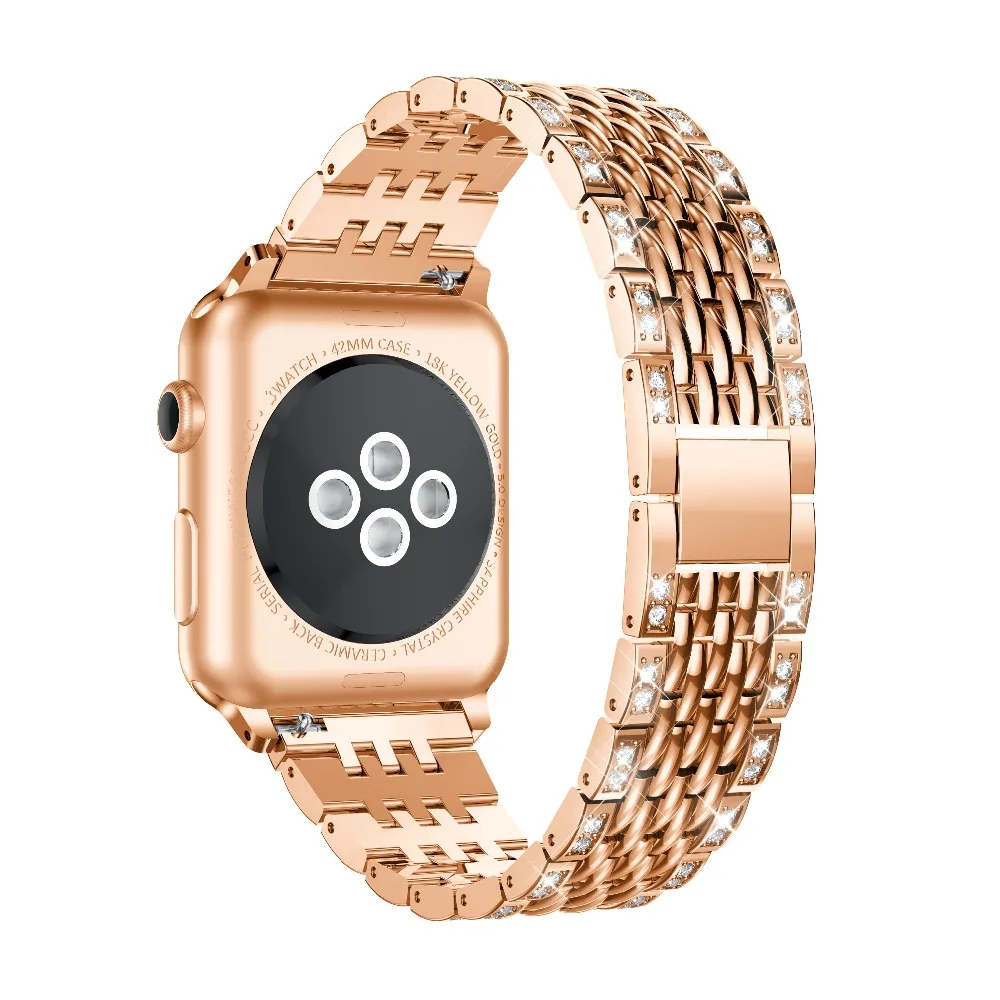 Новинка для apple i watch band наручные роскошные аксессуары из стали с бриллиантами