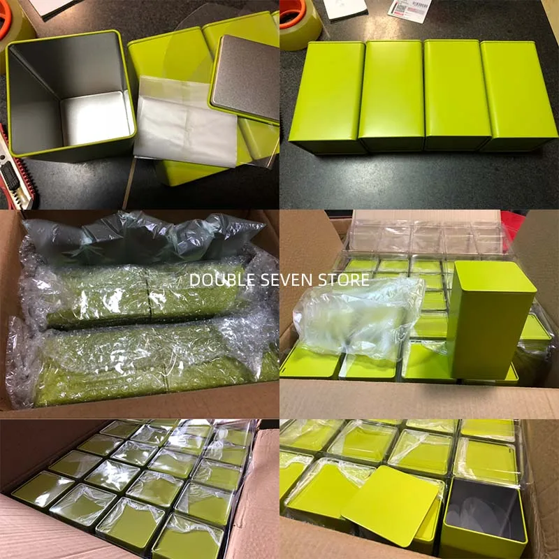 Пустая металлическая Оловянная коробка вечерние подарочные упаковочная ручной