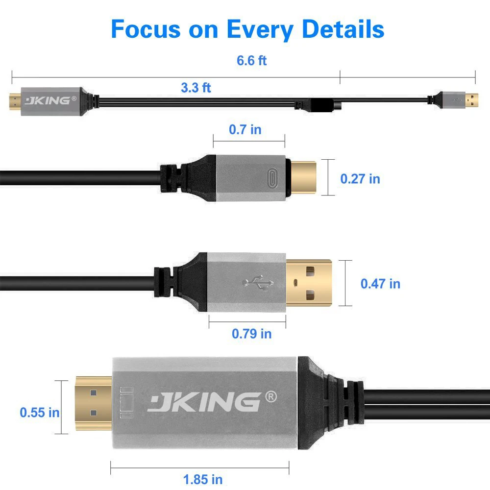 Ultra HD 1080P USB 3.1 Type C to HDMI 4k Charging HDTV Video Cable Adapter Type-c Converter For macbook Samsung S8 |