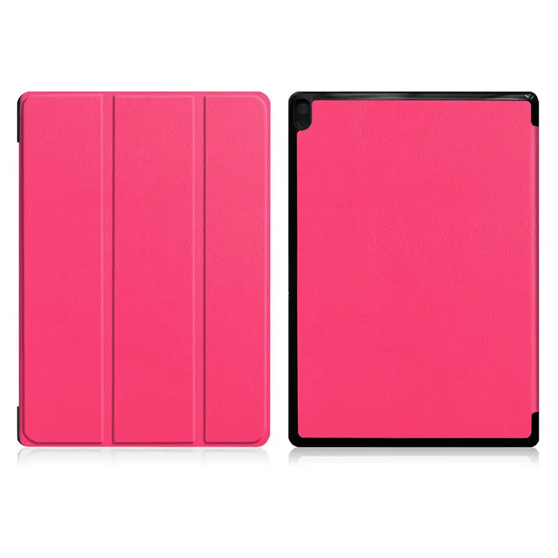 Rose red Чехол для lenovo Tab E10 TB-X104F TB-X104L 10," чехол Funda Tablet тонкий защитный чехол из искусственной кожи с подставкой+ стилус+ пленка - Цвет: Rose red