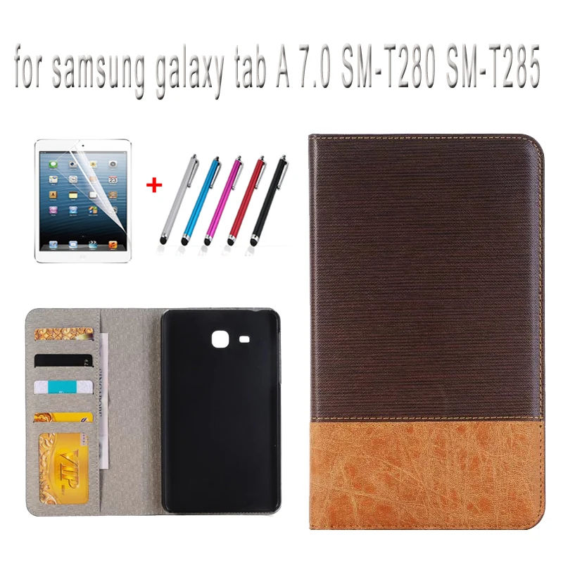Чехол для samsung galaxy tab A 7 0 SM-T280 T285 дюймов SM-T285 чехол планшета + Защитная пленка стилус