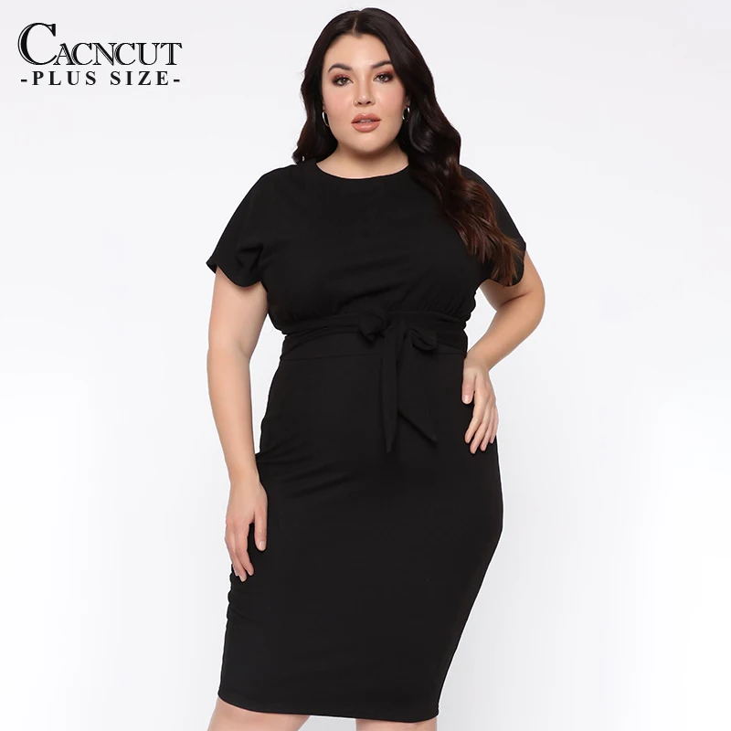 5XL 6XL 2019 летнее платье больших размеров Черное женское Повседневное большого