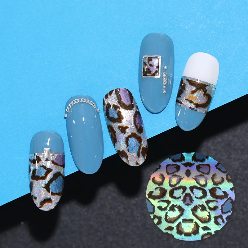 10 рулонов/набор лазерных фольг для ногтей смешанные матовые металлические