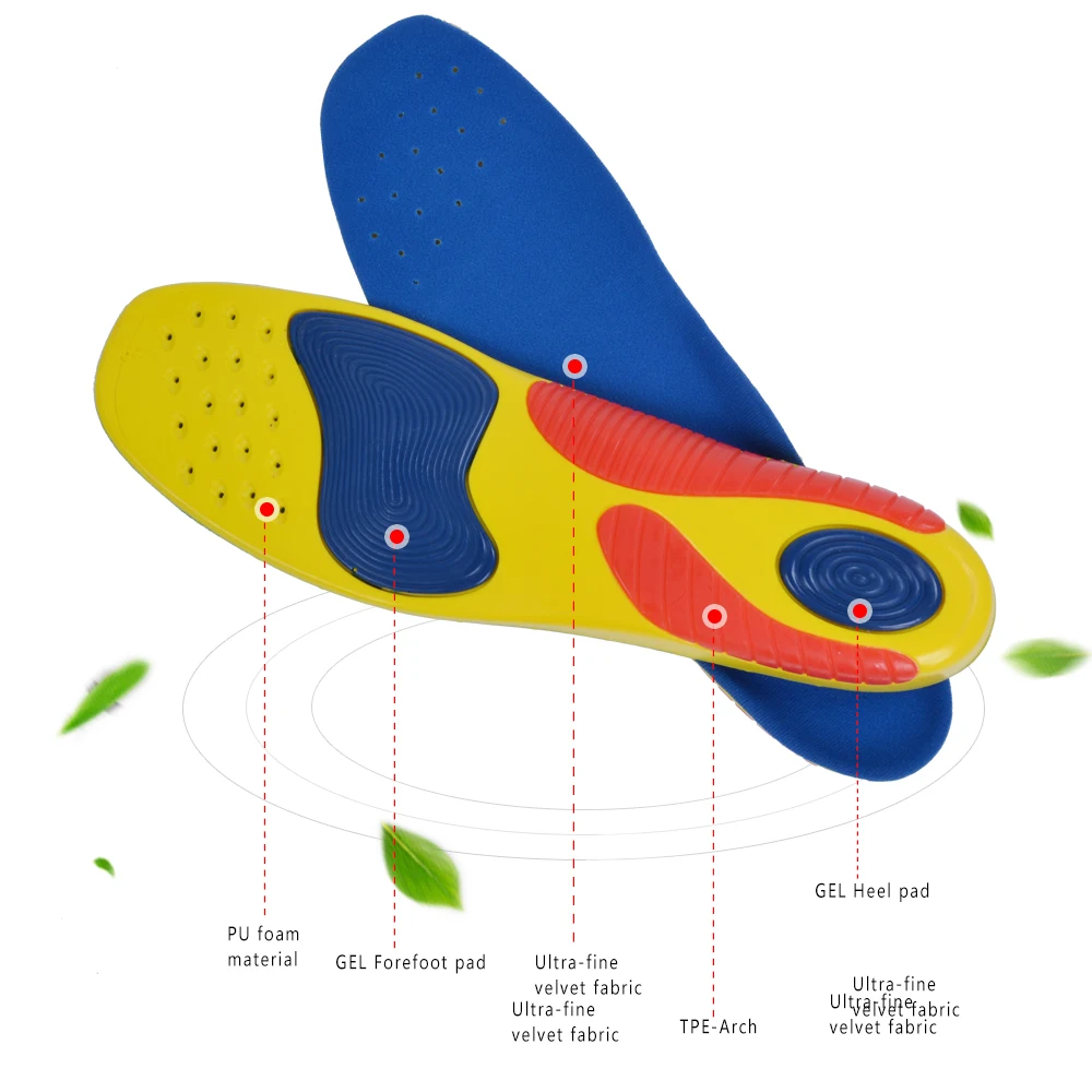 EXPFoot ПУ и гель спортивные стельки амортизация колодки спортивная обувь Вставки