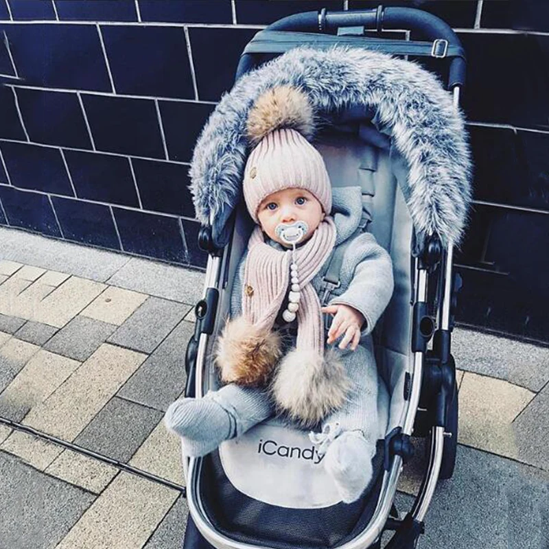 Новая зимняя вязаная шапка из искусственного енота для маленьких мальчиков и