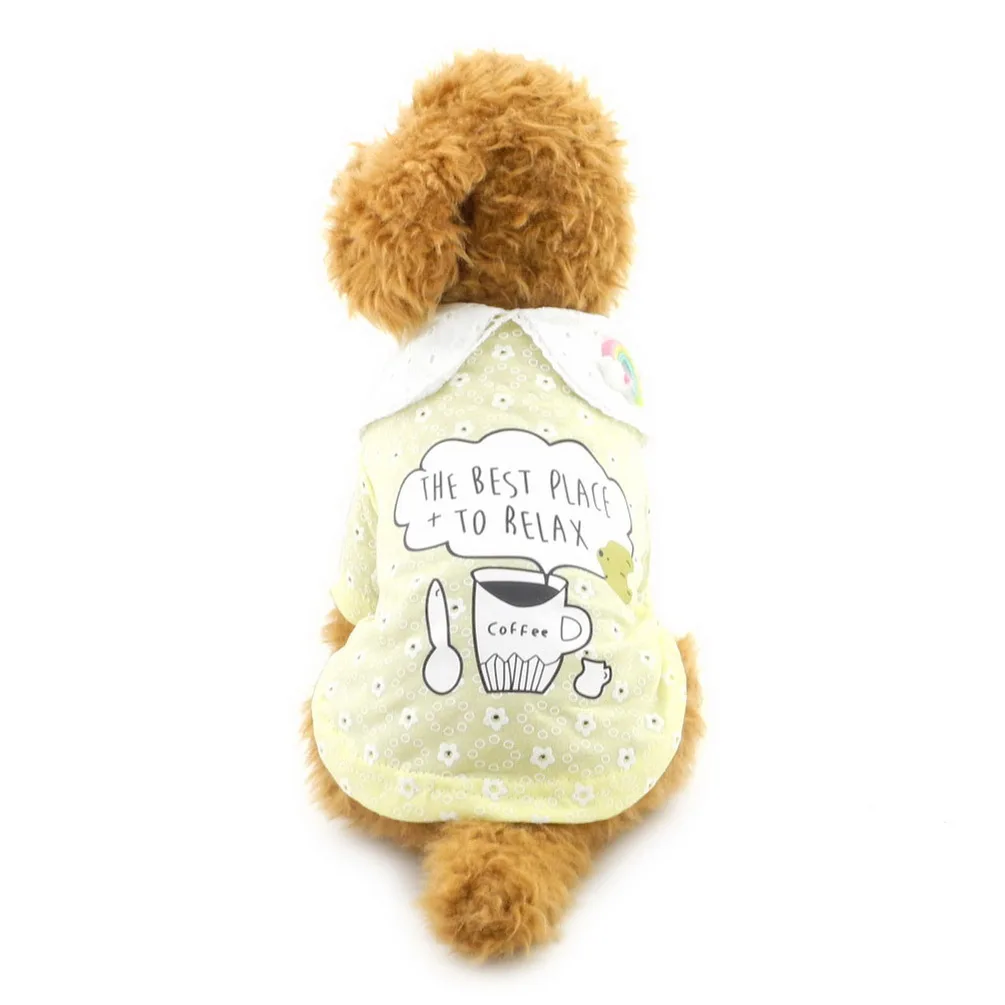 2017 рубашки для маленьких собак жилет хлопковая футболка домашних животных поло с