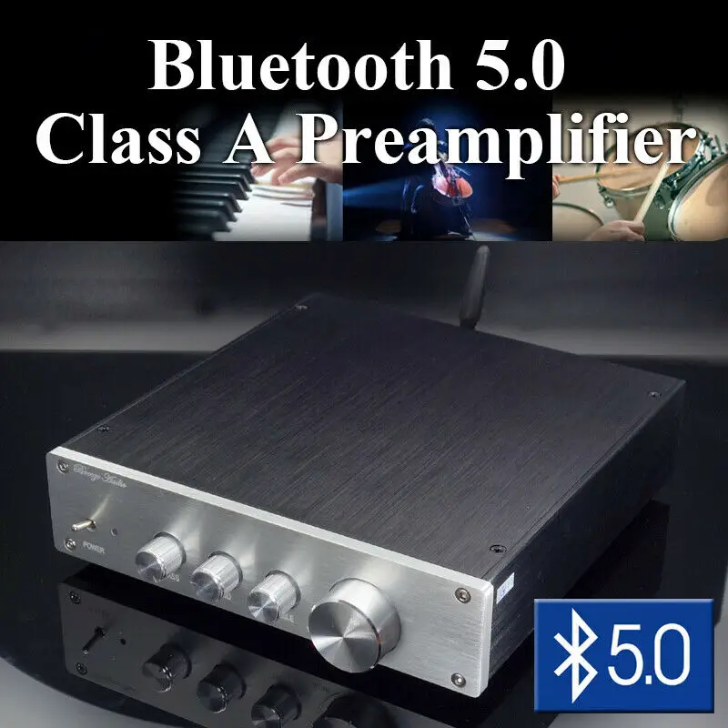 HiFi Bluetooth 5,0 класс A предусилитель стерео аудио усилитель бас Средний контроль высоких частот
