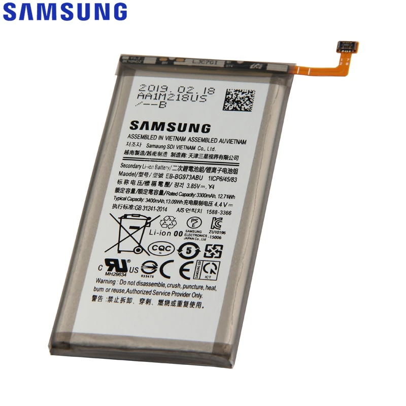 Аккумулятор samsung EB-BG973ABU для samsung Galaxy S10 X SM-G9730 S10 Натуральная кожа телефон Батарея 3400 мА-ч