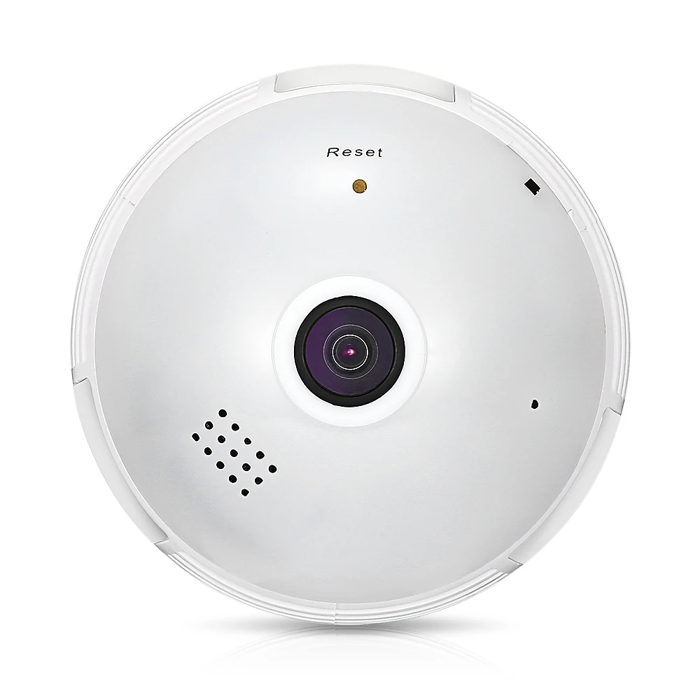 Hiseeu Лампочка Беспроводная IP-камера Wi-Fi FishEye 960P/3MP 360 градусов VR CCTV Домашняя безопасность Панорамная вкл.