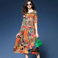 summer flower maxi dress elegant women 2019 new clothes befree vintage long ladies dresses plus size vestidos oodji female hj287