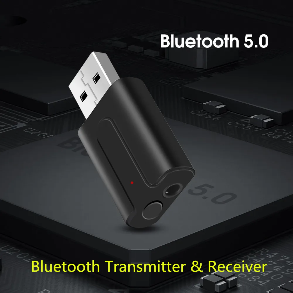 3. Мм AUX 2 в 1 Bluetooth V5.0 автомобильный комплект передатчик приемник USB беспроводной адаптер стерео Muisc аудио адаптер для ТВ ПК динамик