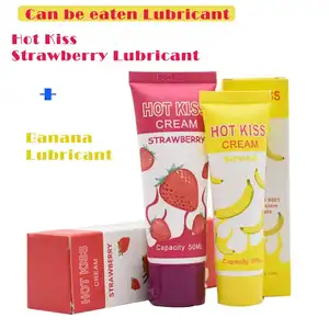 Смазка для анального и вагинального секса, крем-банан, клубника