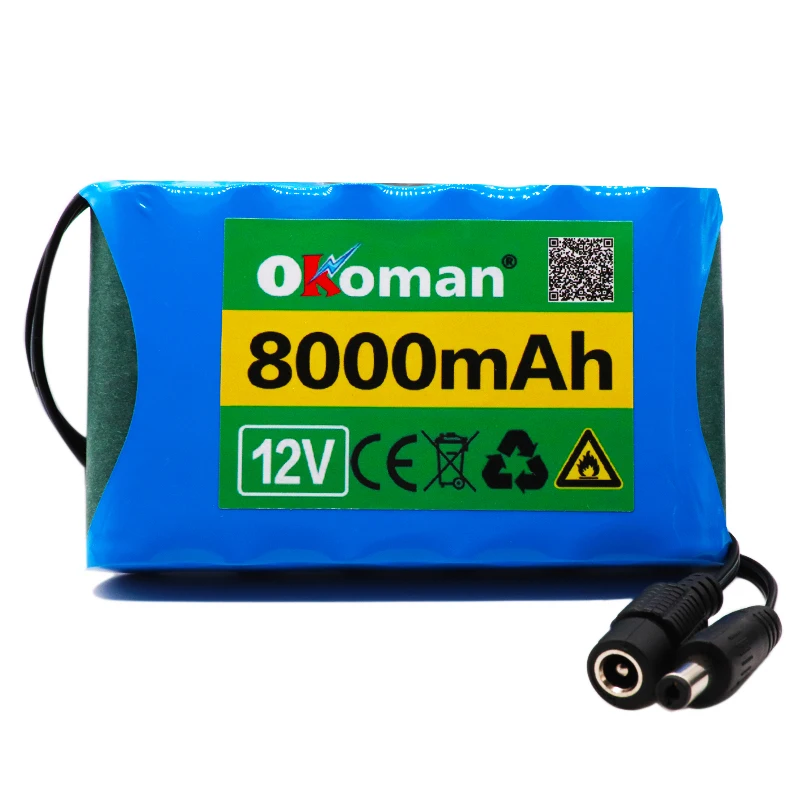 2019 Новый 12V аккумулятор 8Ah 18650 перезаряжаемый комплект литий ионных батарей