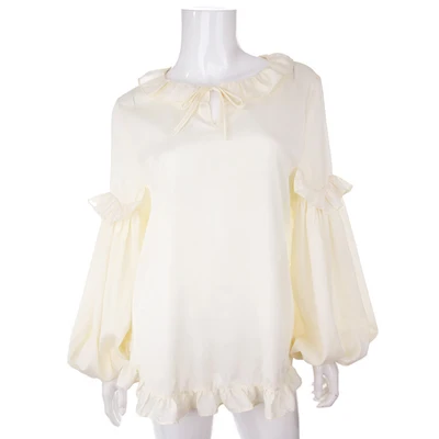 

Princess sweet lolita Bobon21 lolita style gril's fashion European retro doll lace court jacket super smooth chiffon shirt T1444