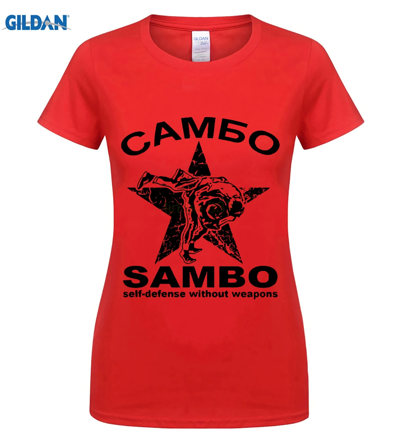 Модная Горячая Распродажа хлопок Sambo CAMBO Самозащита без оружия русский кунг-фу армейский зеленый футболка - Color: women red