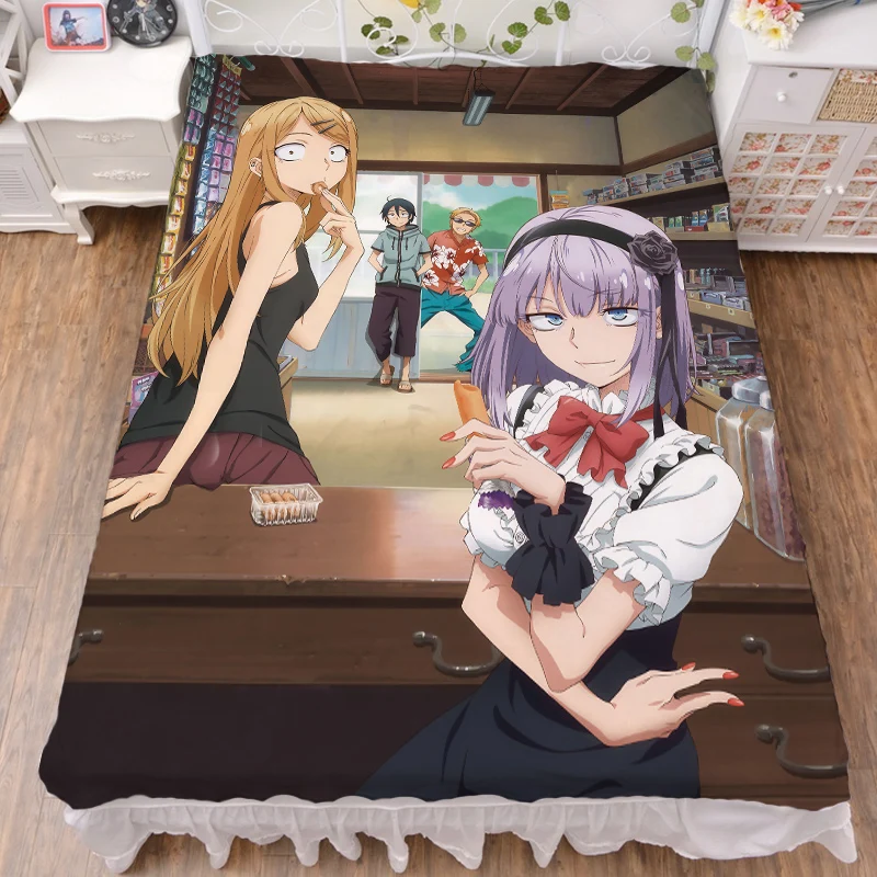 Японское аниме Dagashi Kashi Endou Saya & Shidare Hotaru Простыня из молочного волокна и фланелевое