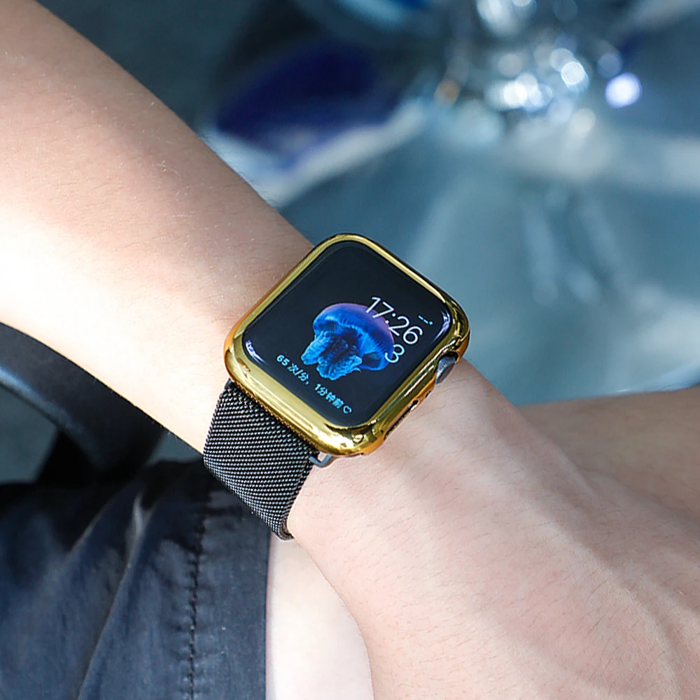 Чехол для часов Apple Watch 4 3 iwatch ремешок 42 мм 38 мм 44 мм 40 мм водонепроницаемый бампер Защитная крышка для экрана Аксессуары для часов