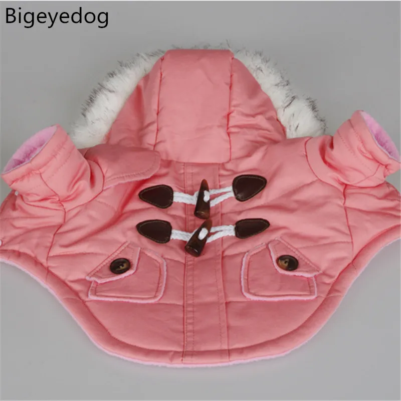 Bigeyedog пальто на собаку одежда для питомца зимняя йоркширского терьера куртка
