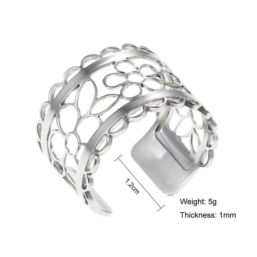 Legenstar Inca серебряные кольца с открытым цветком для женщин Bijoux Homme кольца из нержавеющей стали с возможностью изменения размера Реверсивные кожаные кольца Bague летние