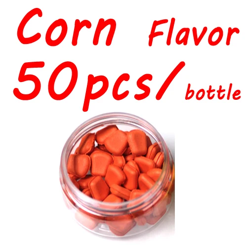 50pcs corn flavor 50 шт/бутылка поддельные Маисовые приманки плавающие искусственные кукурузы всплывающие приманки для ловли карпа всплывающие приманки для волос пена - Цвет: 50pcs corn flavor