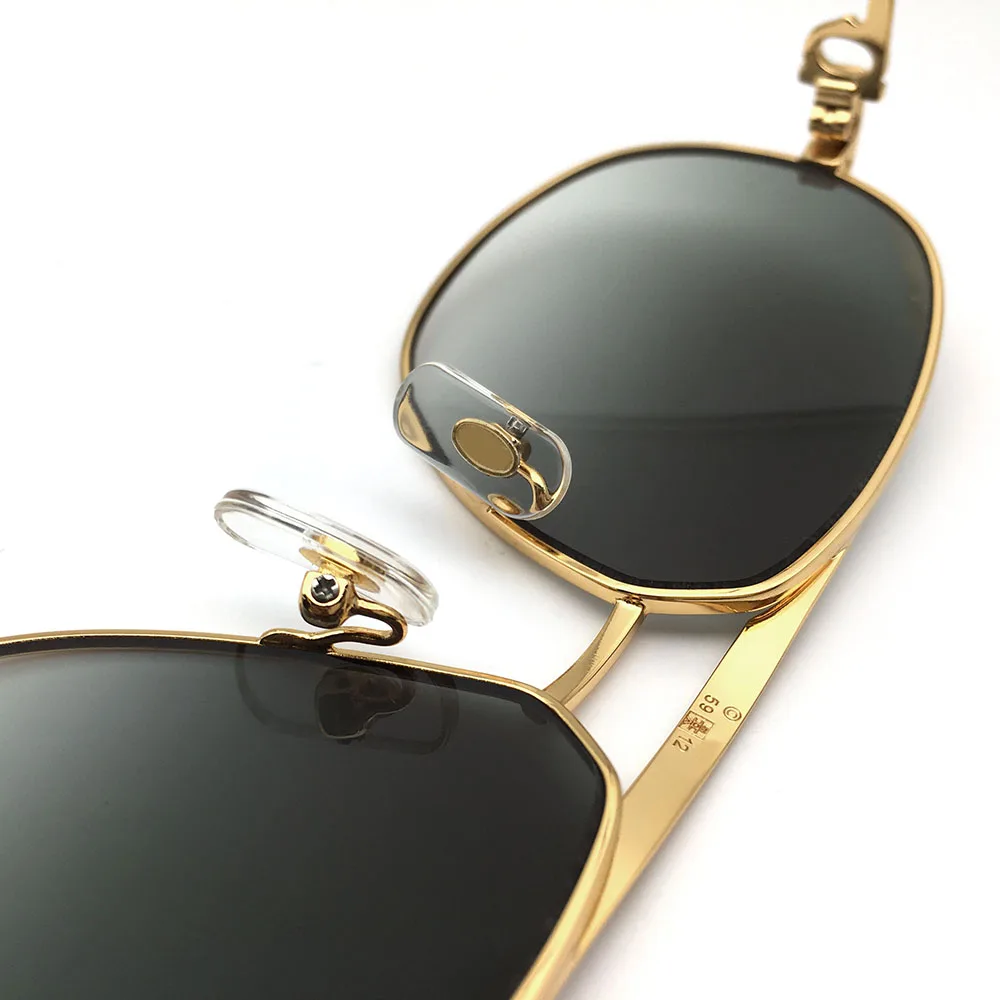 Мужские солнцезащитные очки Carter большие золотистые в оправе Metel брендовые