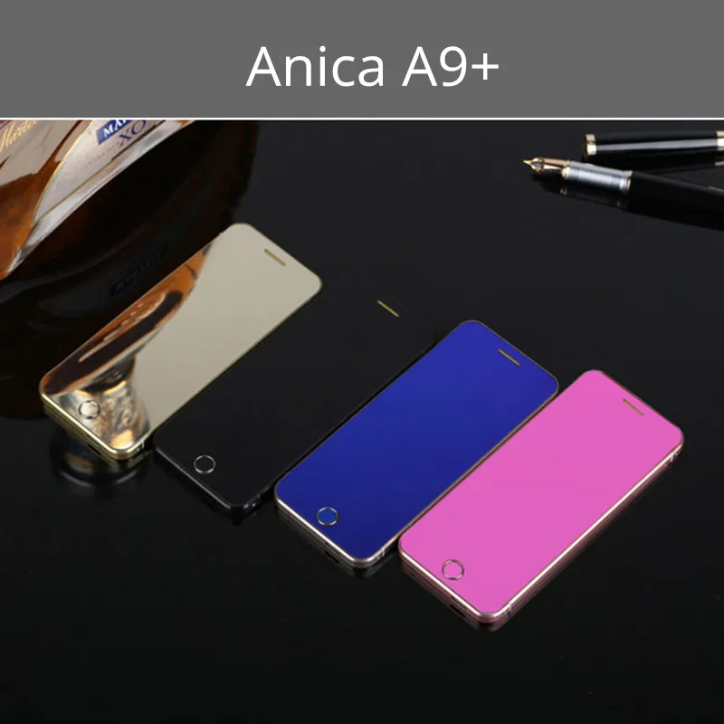 

Anica A9+ Plus Dual Sim Bluetooth Dialer Sync SMS OLED Display Anti-lost FM Mini Cell Mobile Phone Touch Control Keyvboard