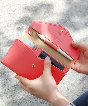 Темперамент большой емкости элегантный кожаный Длинный кошелек мужчины