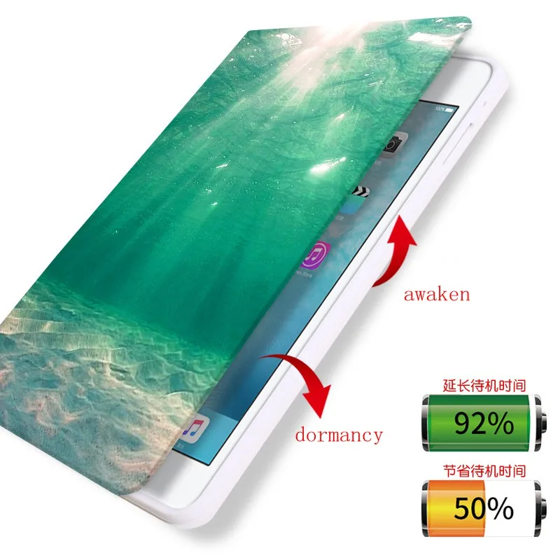 3D high definition пейзаж Чехол для Ipad Mini 4 Смарт Стенд чехол рельеф тиснения Mini4 модные