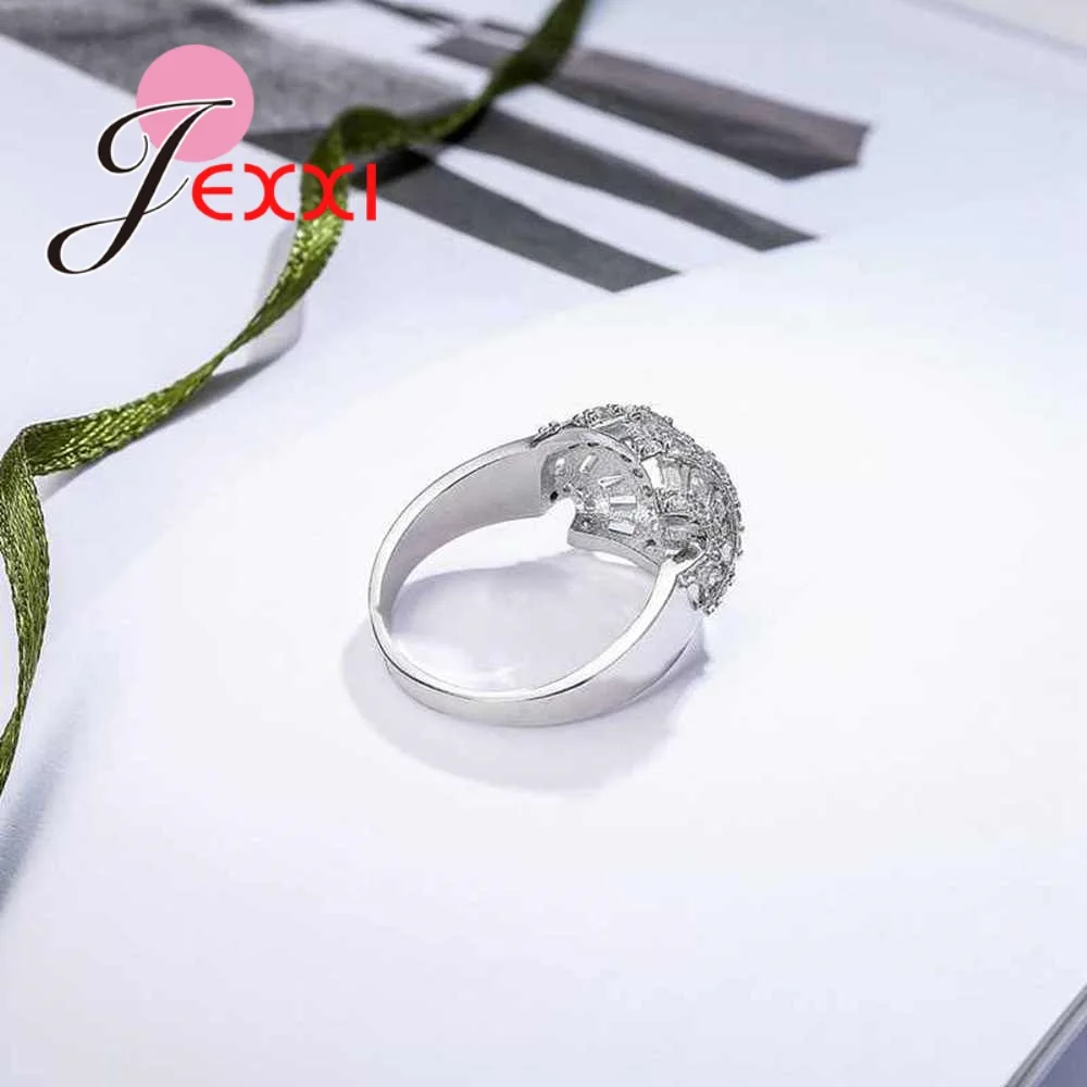 Fashion New Arrival White CZ 925 Sterling Silver Ring Size 6 7 8 9 10 Women Jewelry Gift Pretty Wedding Bijoux | Украшения и