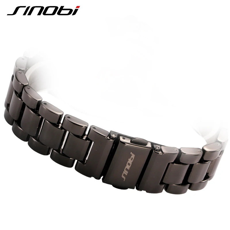 Sinobi любители часы свободного покроя аналоговый нержавеющей стали женщины и