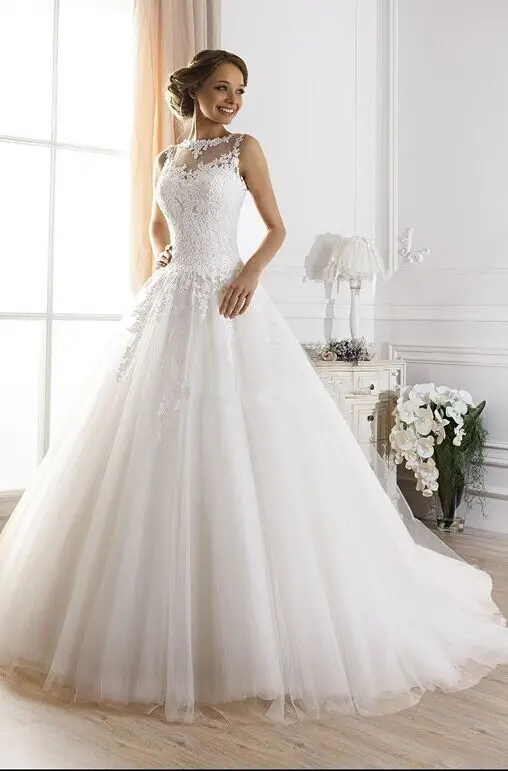 2017 на заказ Vestidos De Novia A Line Иллюзия декольте сексуальное свадебное платье с