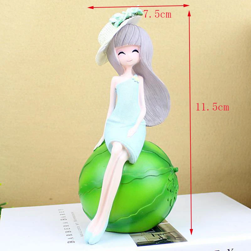 Милые Статуэтки из полимерной смолы в виде фруктовой девочки желеобразного