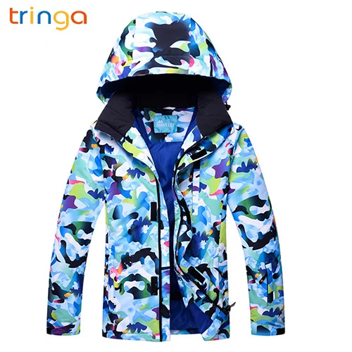 TRINGA новая зимняя Лыжная куртка для мужчин Спорт на открытом воздухе термальные водонепроницаемые куртки Снег Сноуборд Лыжный спорт и куртки для сноубординга брендов - Цвет: color